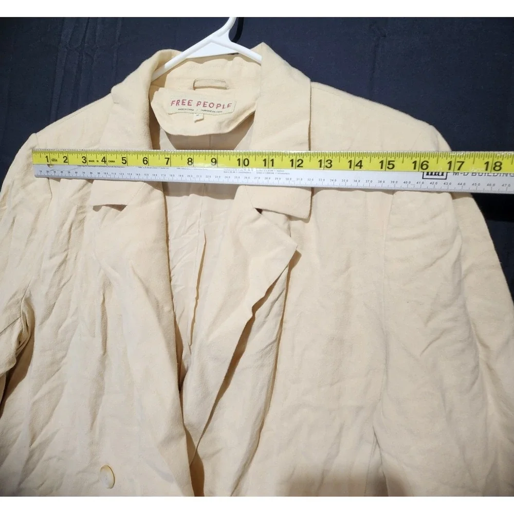Free‎ People Women's Preppy Casual Blazer Beige Size M